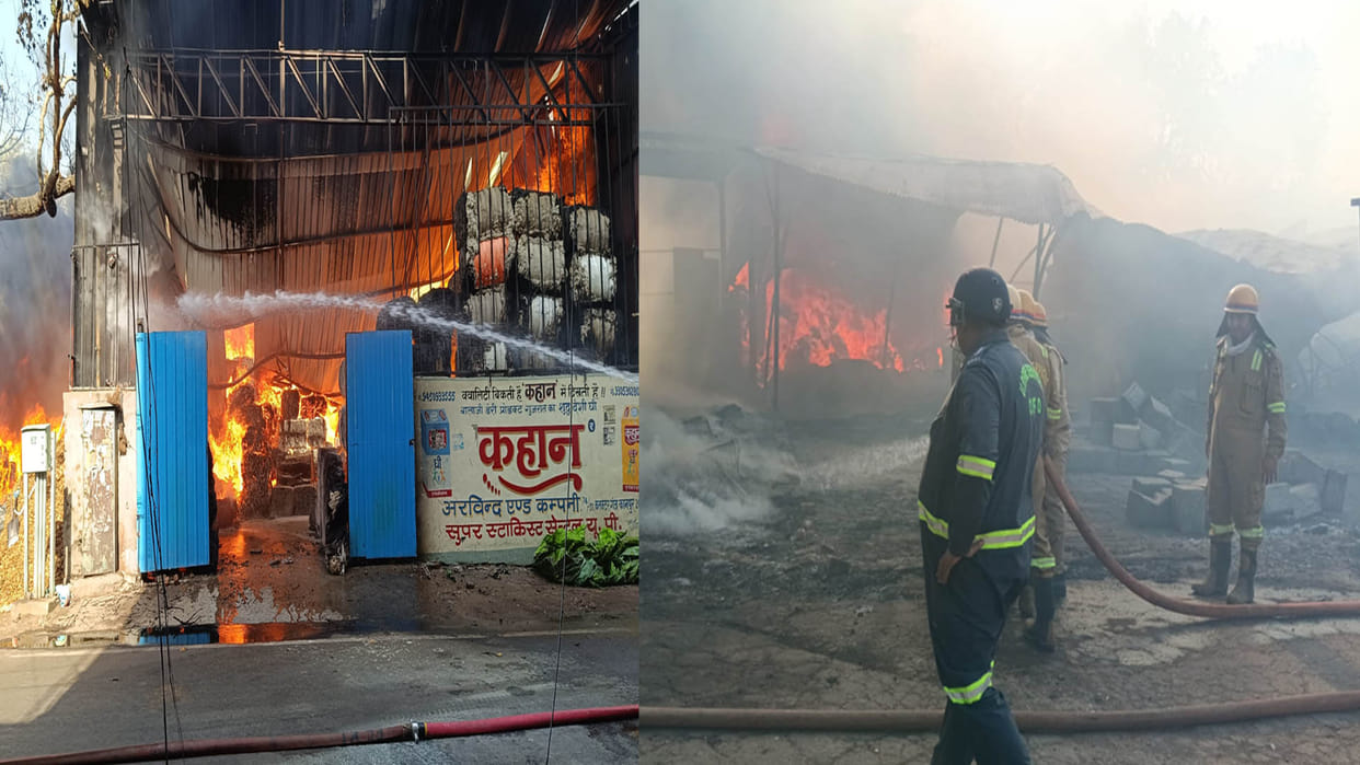 Kanpur: 75 shops burnt due to explosion in chemical warehouse, five including two women injured
