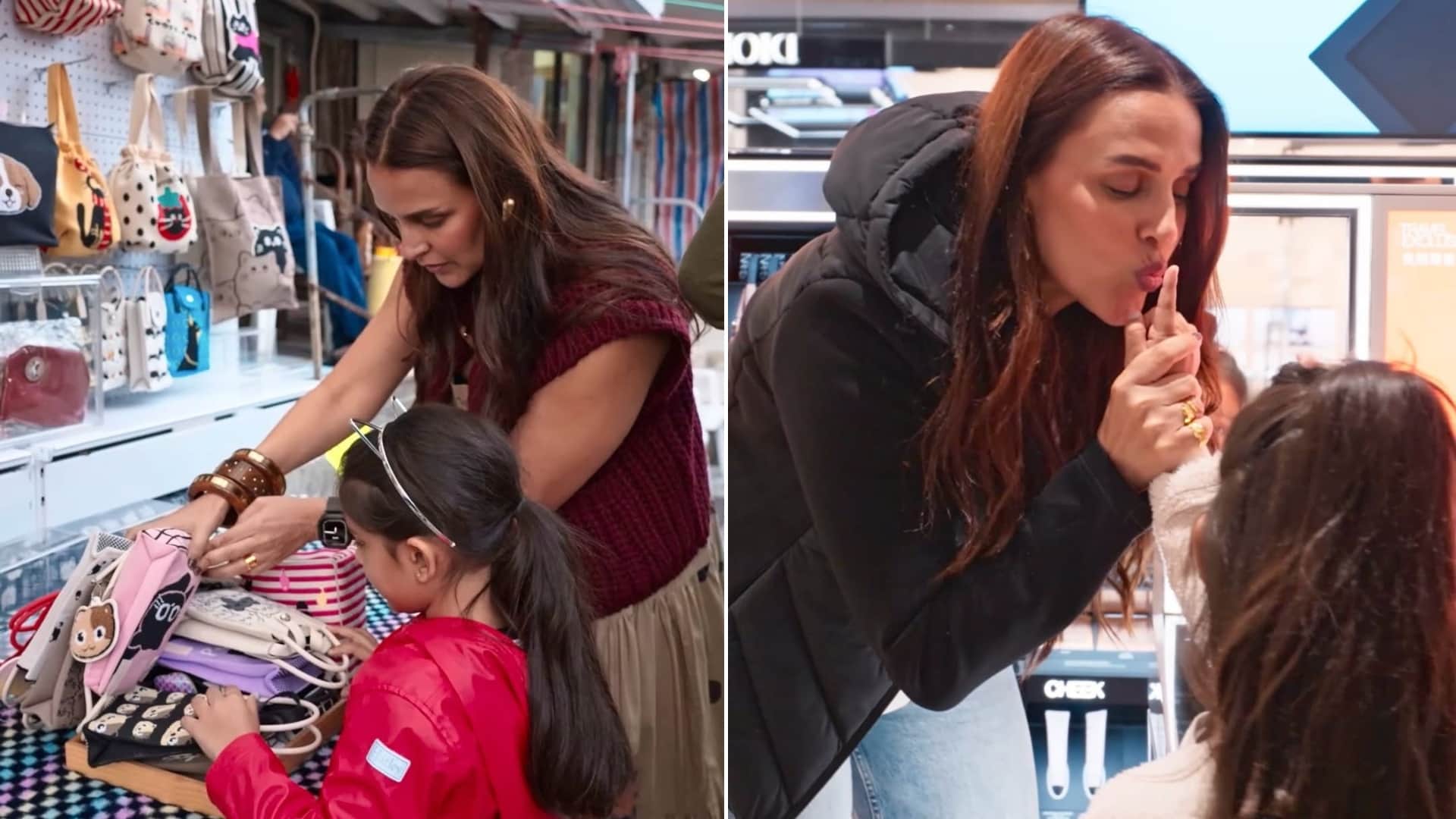 Hong Kong vacation photos with hubby angad bedi and kids shared by Neha dhupia on instagram