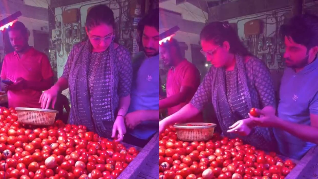 A man went to buy tomatoes with wife got taunted for not being able to buy good vegetables Video goes viral