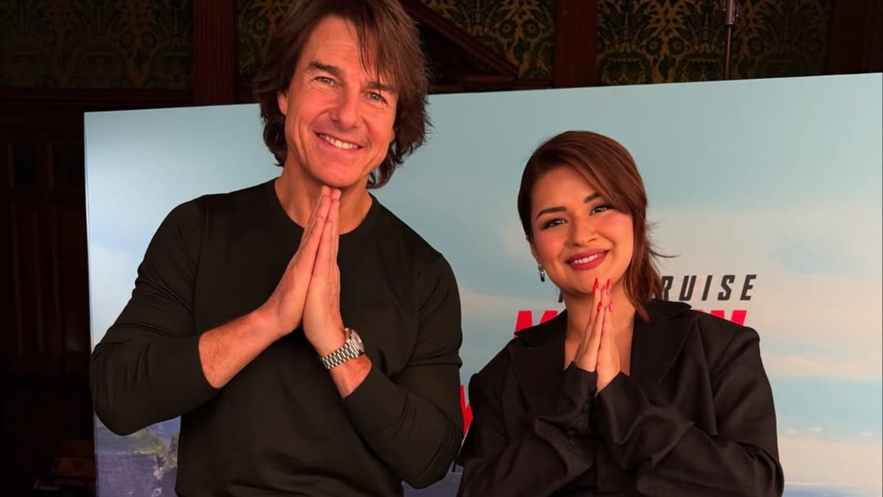 Avneet Kaur shares photos with mission impossible Tom Cruise says Great to see you again Namaste India ko