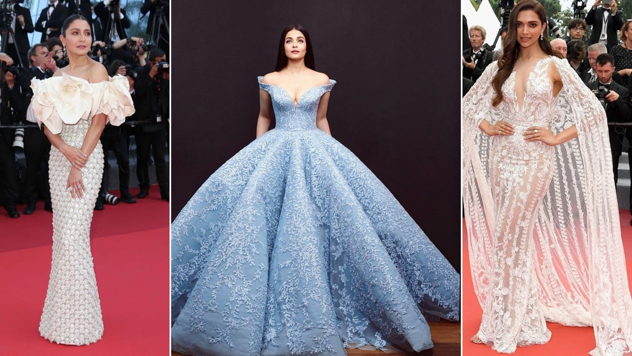 Bollywood most iconic moments on the Cannes red carpet look before 2025 aishwarya deepika anushka sonam aditi