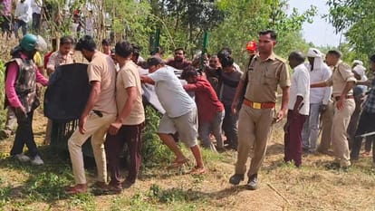 Leopards went out of control in Moradabad district, farmer injured in the attack...caged after five hours