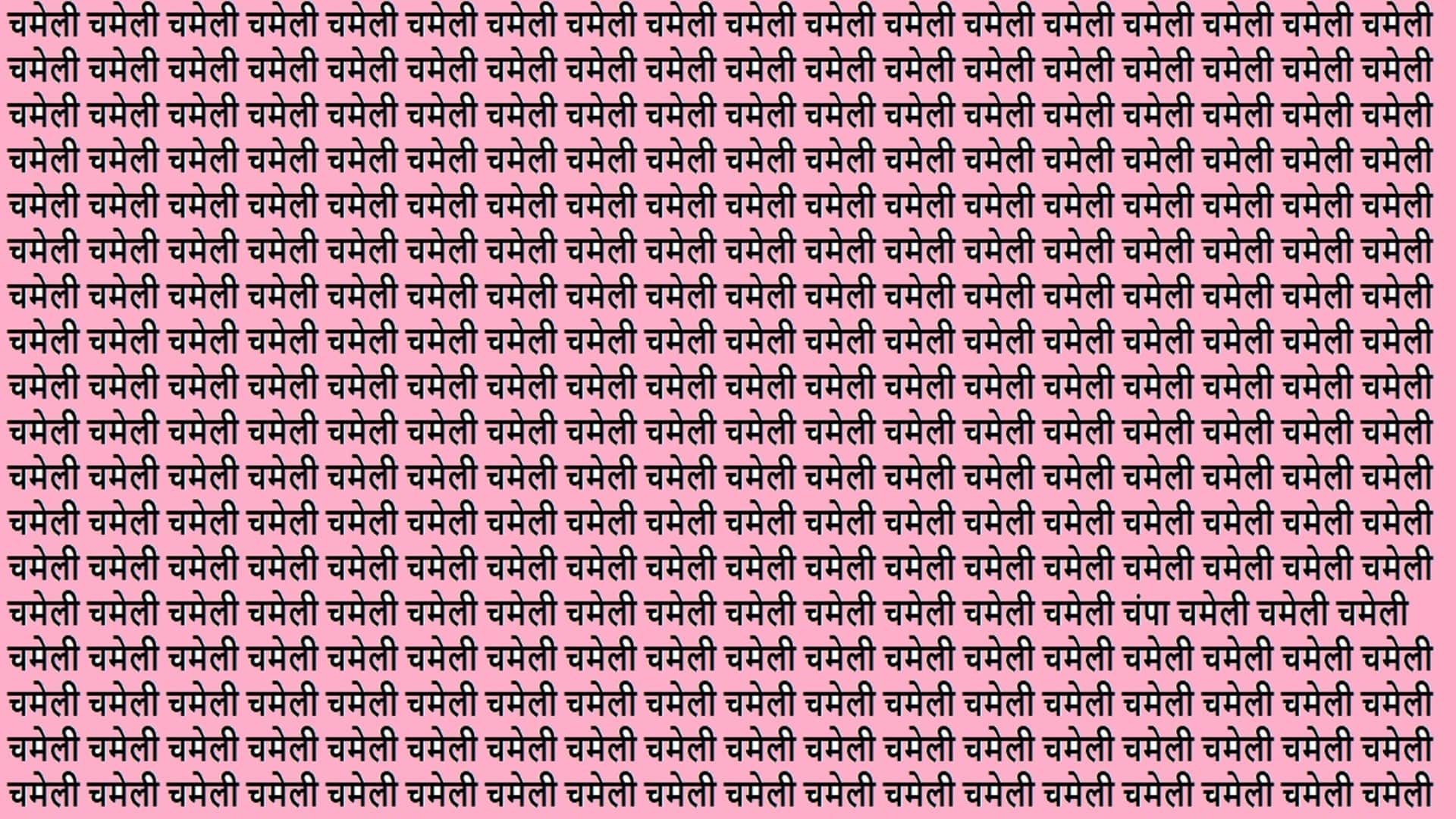Optical Illusion Iq test Brain Test Can You Spot Champa in 15 Seconds