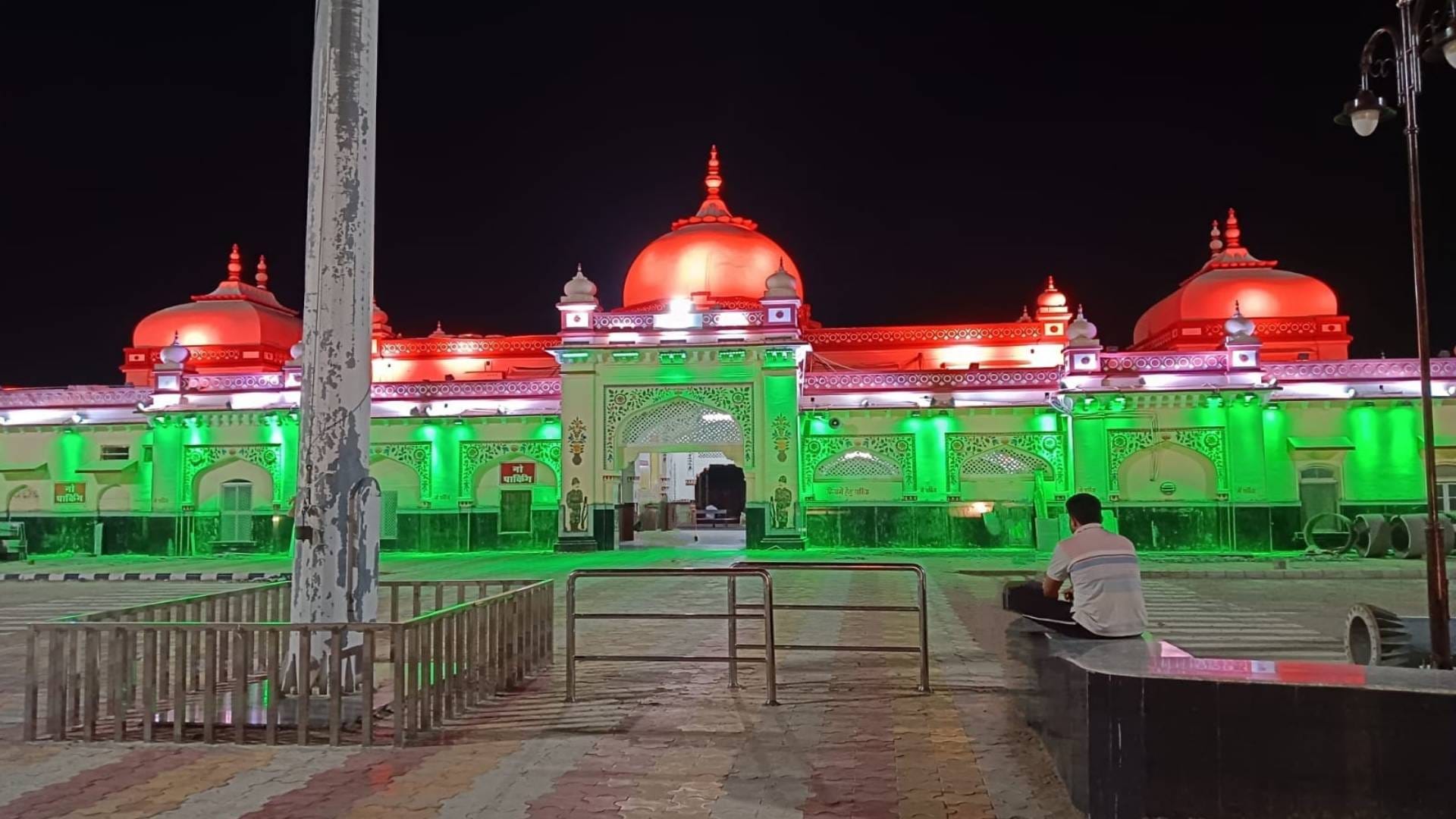 Operation Sindoor victory Jaipur Ajmer Jodhpur railway station glorify Indian Army decorated tricolour lights