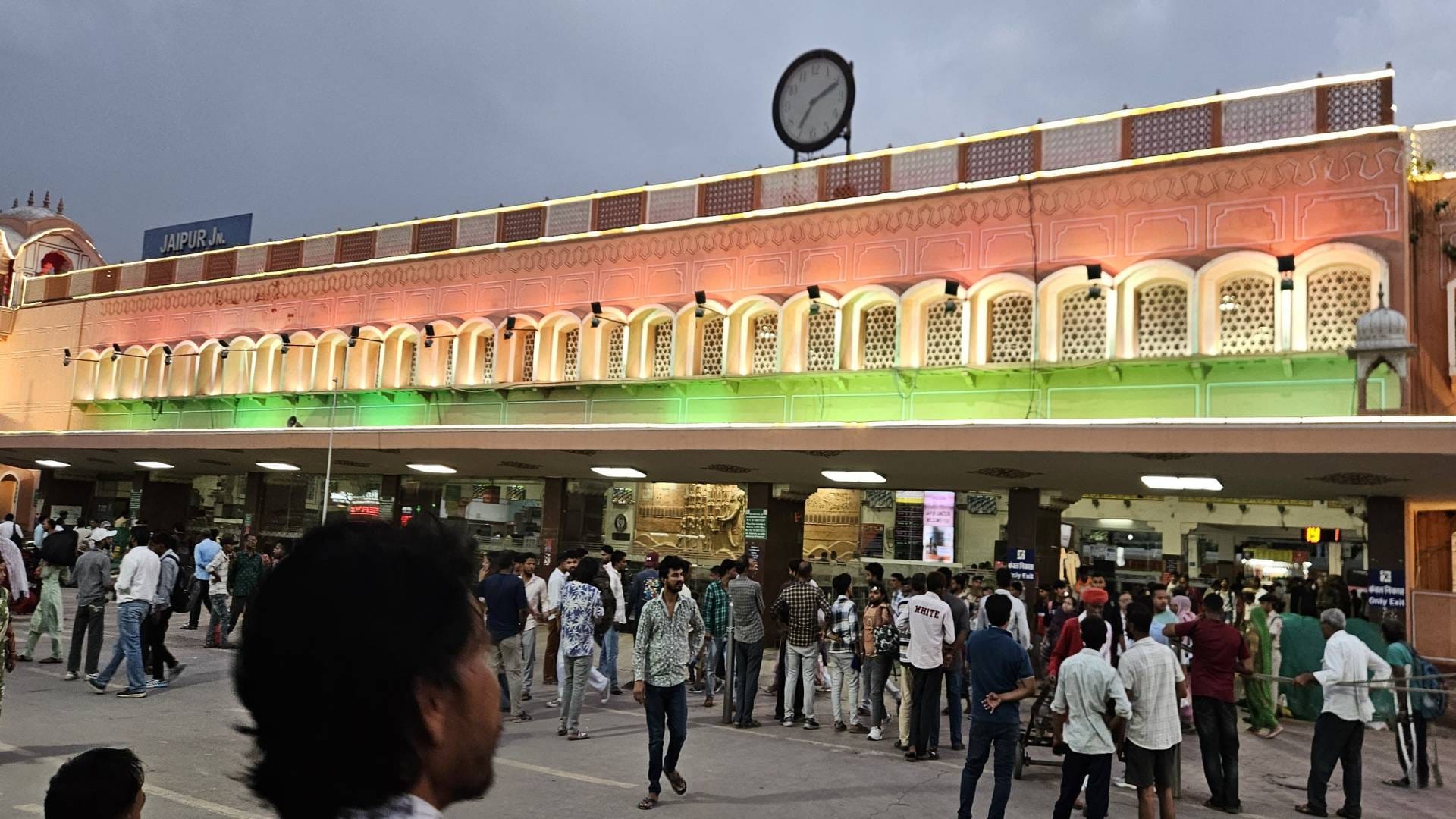 Operation Sindoor victory Jaipur Ajmer Jodhpur railway station glorify Indian Army decorated tricolour lights