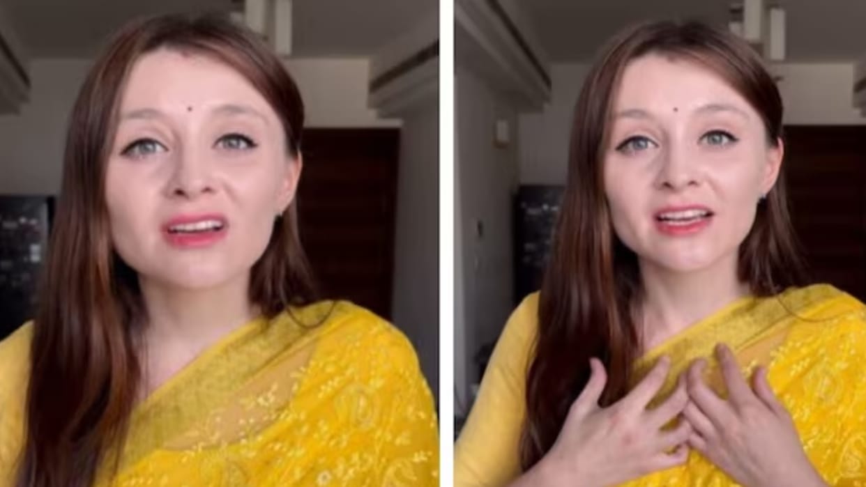 russia woman emotional praise indian army after conflict with pakistan video on social media