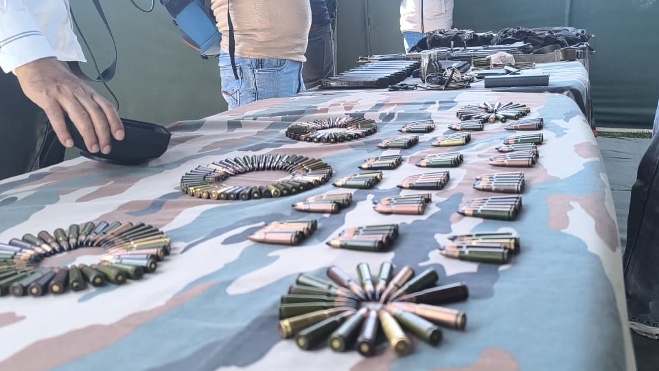 Shopian Encounter huge cache of weapons recovered in Shopian security forces had killed 3 Lashkar terrorist
