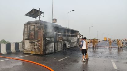 Lucknow Bus Fire News: Bus Going From Bihar to Delhi Caught Fire, Five Passengers Burnt Alive