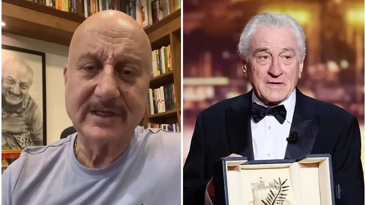 Anupam kher congratulates robert de niro for getting award in cannes film festival