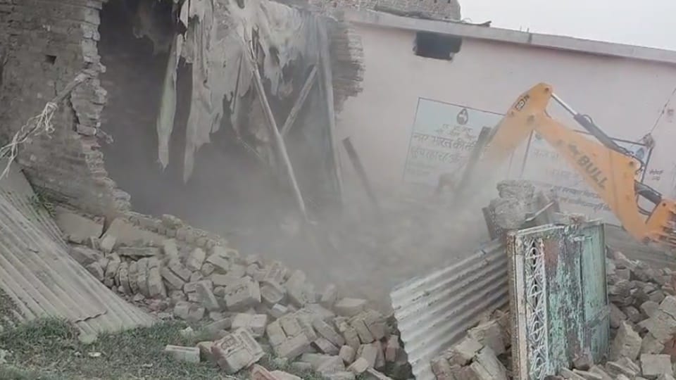 Sambhal: Illegal construction of BJP leader Gulfam murder accused demolished, sub-inspector and two constables