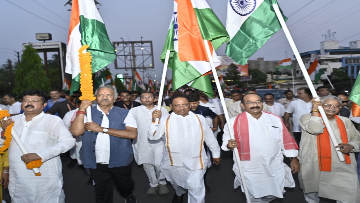 Tiranga Yatra in Raipur on success of Operation Sindoor: CM Sai said- We are all united for national security