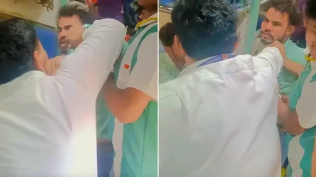 Viral Video Passenger clashed with TTE in general coach thrashed him all over coach people had to intervene