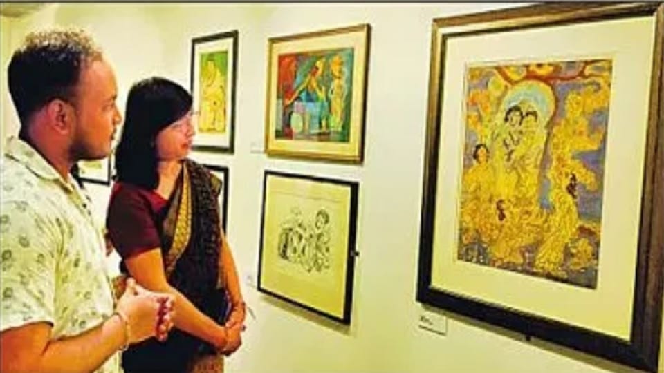 IGNCA Exhibition: 119 year old Ramkinkar Baij's Radha-Krishna painting becomes the center of attraction