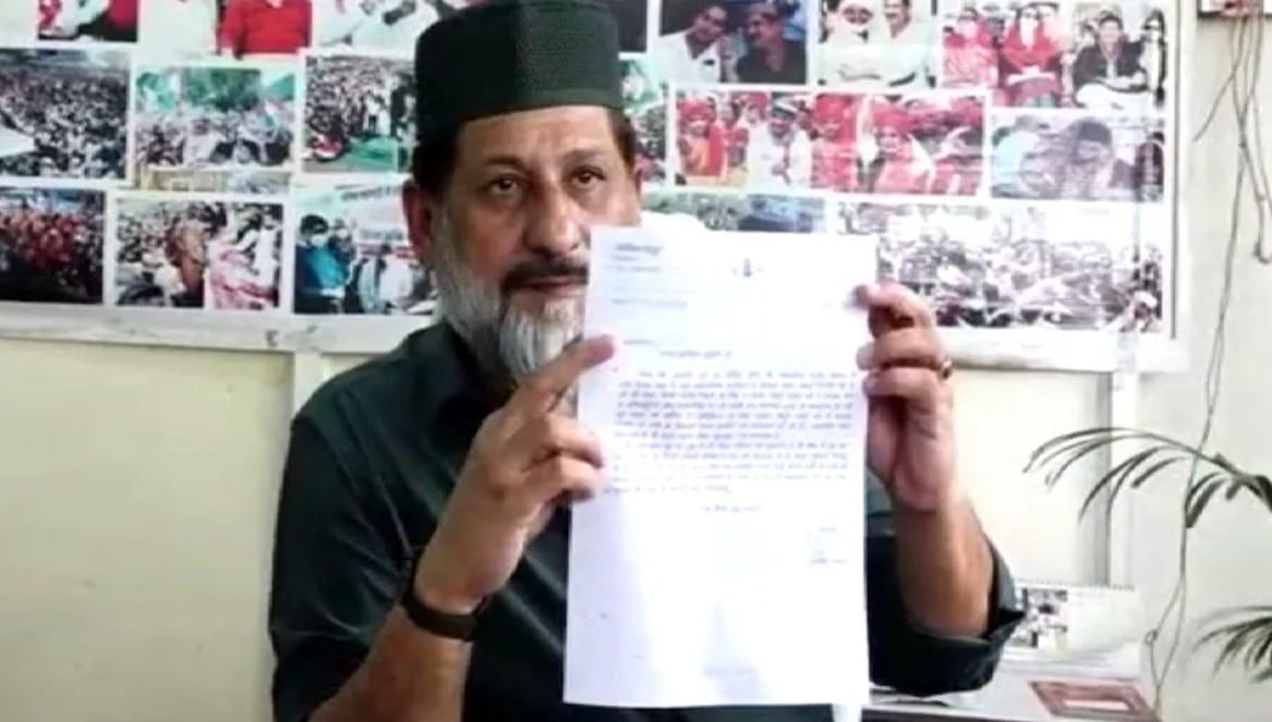 Bhopal: Congress MLA Masood wrote a letter to Colonel Sofia and apologized, saying the entire country is asham
