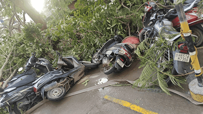 delhi ncr weather update today Rain with strong winds in Delhi NCR