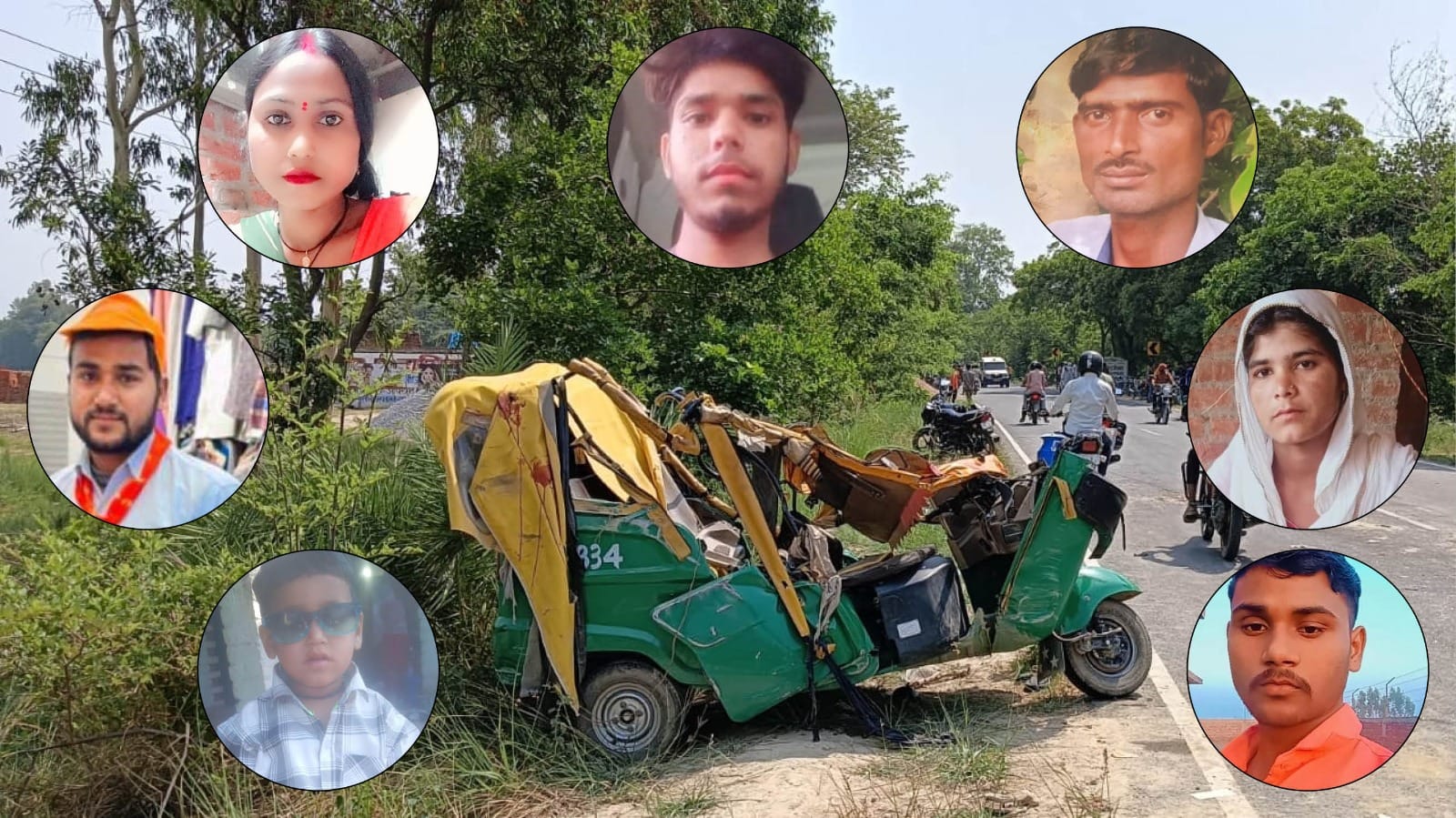 Hardoi Road Accident High speed truck and auto collided in Hardoi seven people including mother and son died