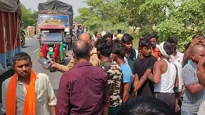 Hardoi Road Accident Four bodies and two legs were seen scattered on road See Photos