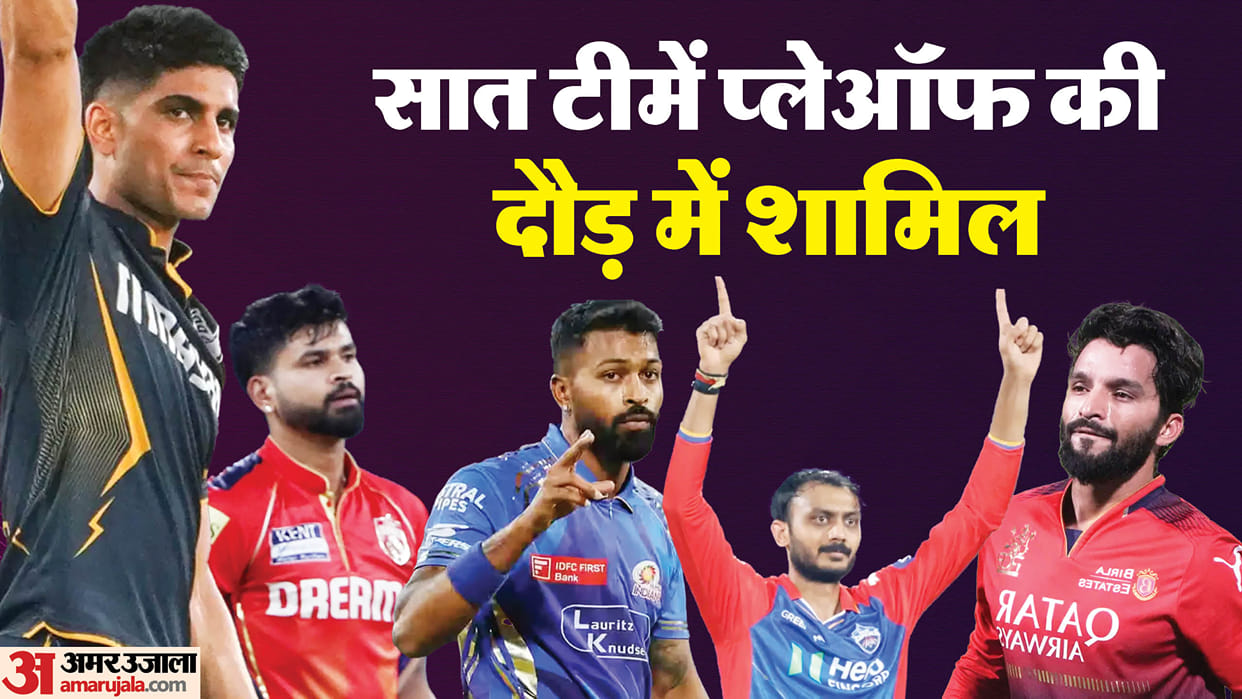 IPL 2025 Playoffs Qualification Scenarios updated Points table seven teams in fray for next stage