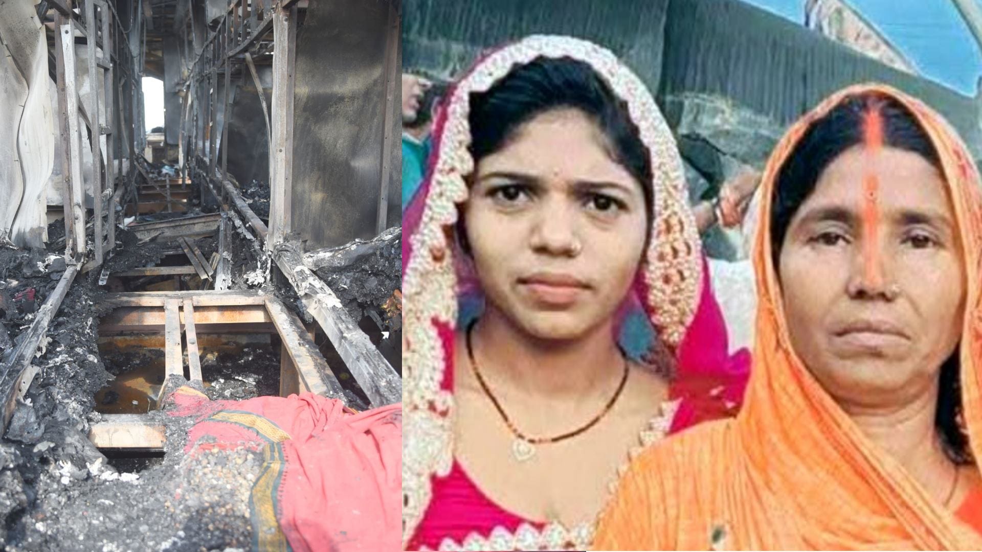 Five people burnt alive as bus catches fire on   Kisan Path.