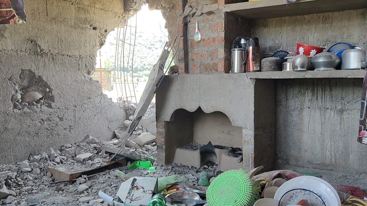 pakistan drone attack six shells fell and the house bunker saved lives, but Pak shells destroyed lives