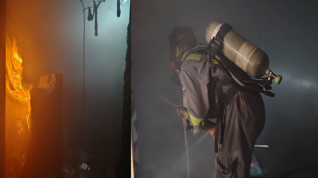 Kanpur: Restaurant caught fire due to short circuit in cooler, loss of 10 lakhs