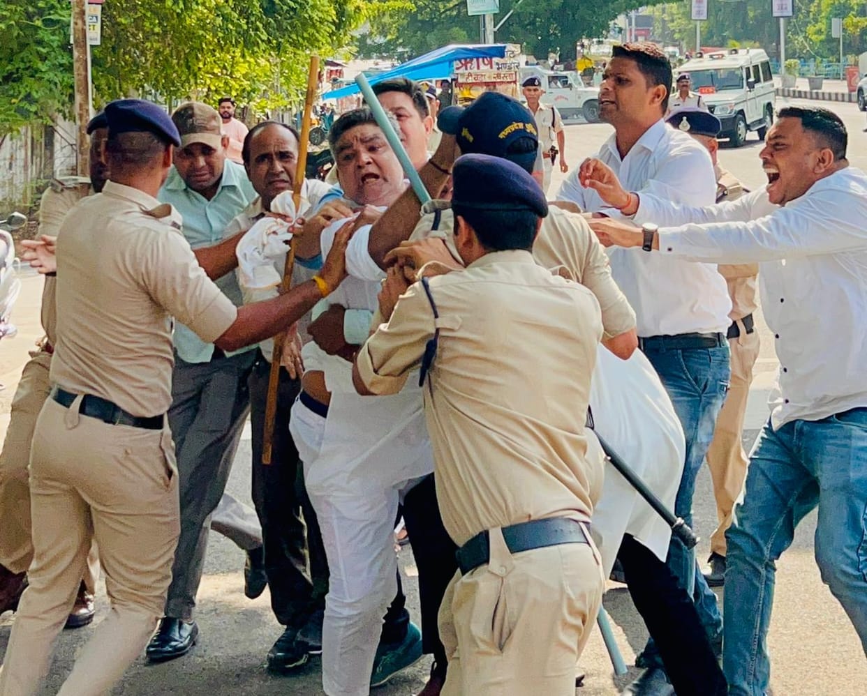 Bhopal: Congress leader arrested for trying to enter Deputy CM Deora's bungalow, police increased security
