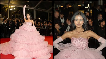 Delhi Fashion Influencer Nancy Tyagi At Cannes Red Carpet In Selfmade Dress