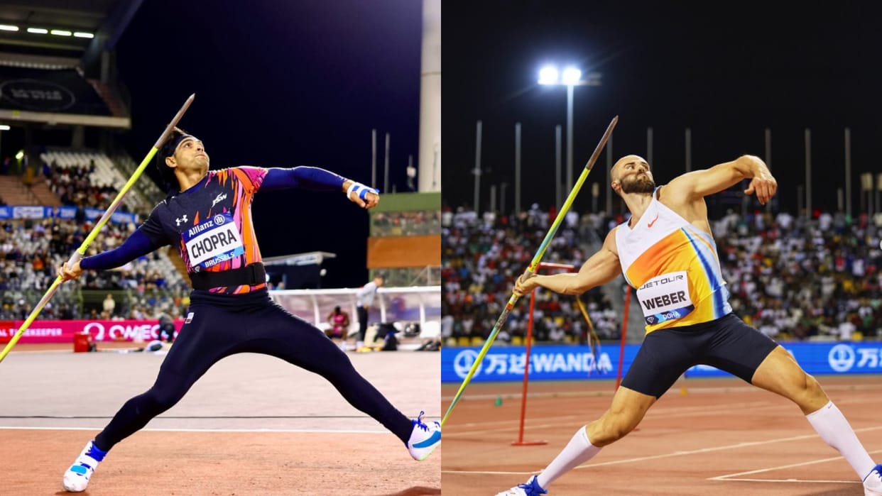 Neeraj Chopra and Julian Weber face to face again on 23 May, threw 90+ meters javelin in Doha Diamond League