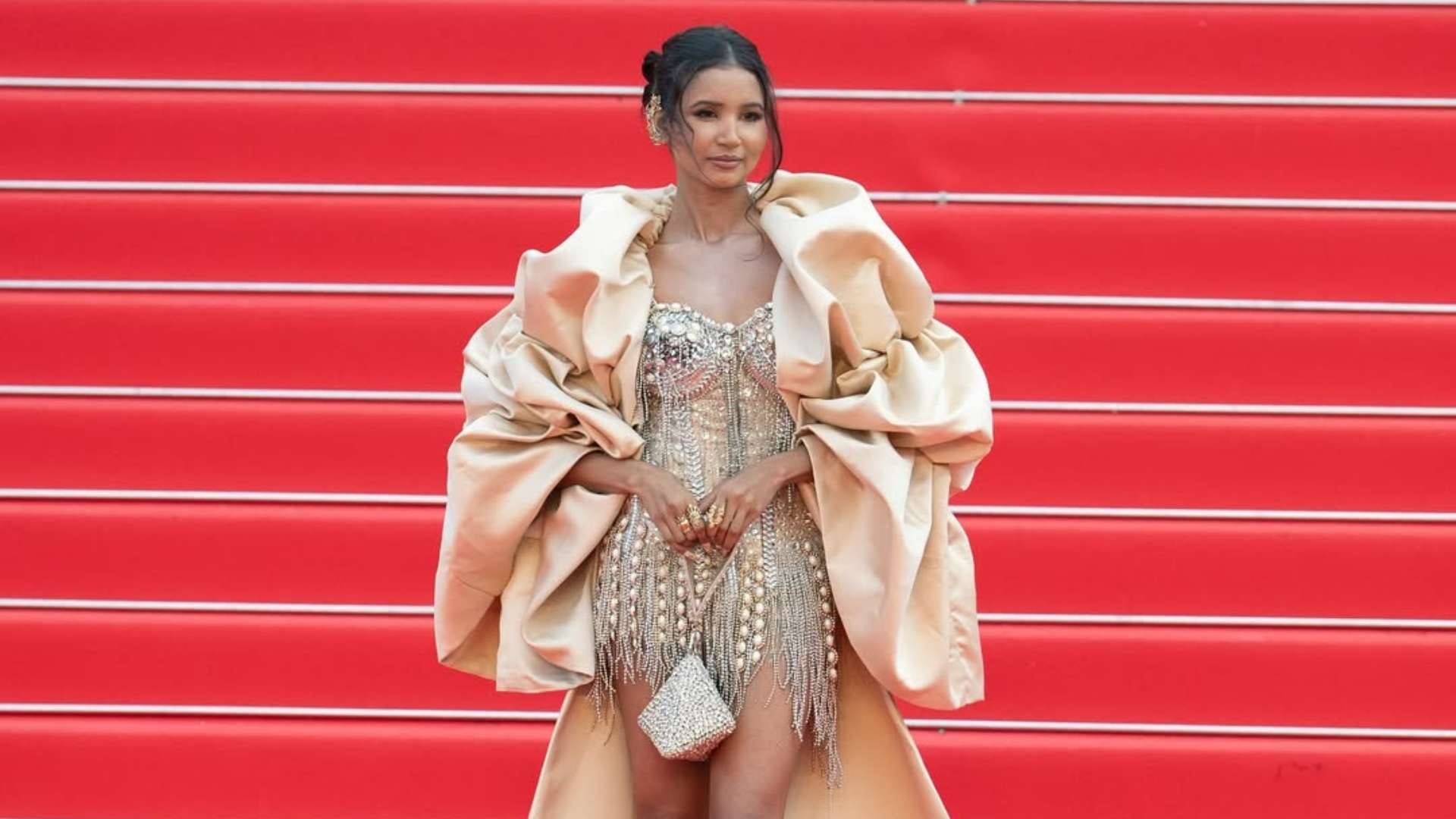 Cannes 2025 famous influencer nancy tyagi copied look of neha bhasin