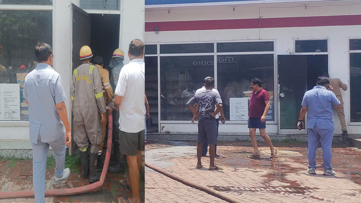 Kanpur: Fire broke out in the office of a petrol pump, employees ran away