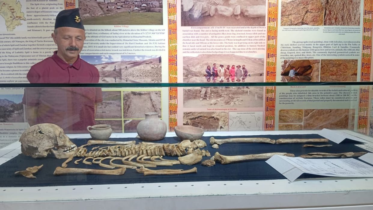 Himachal Pradesh state museum has preserved the remains of the cemetery culture