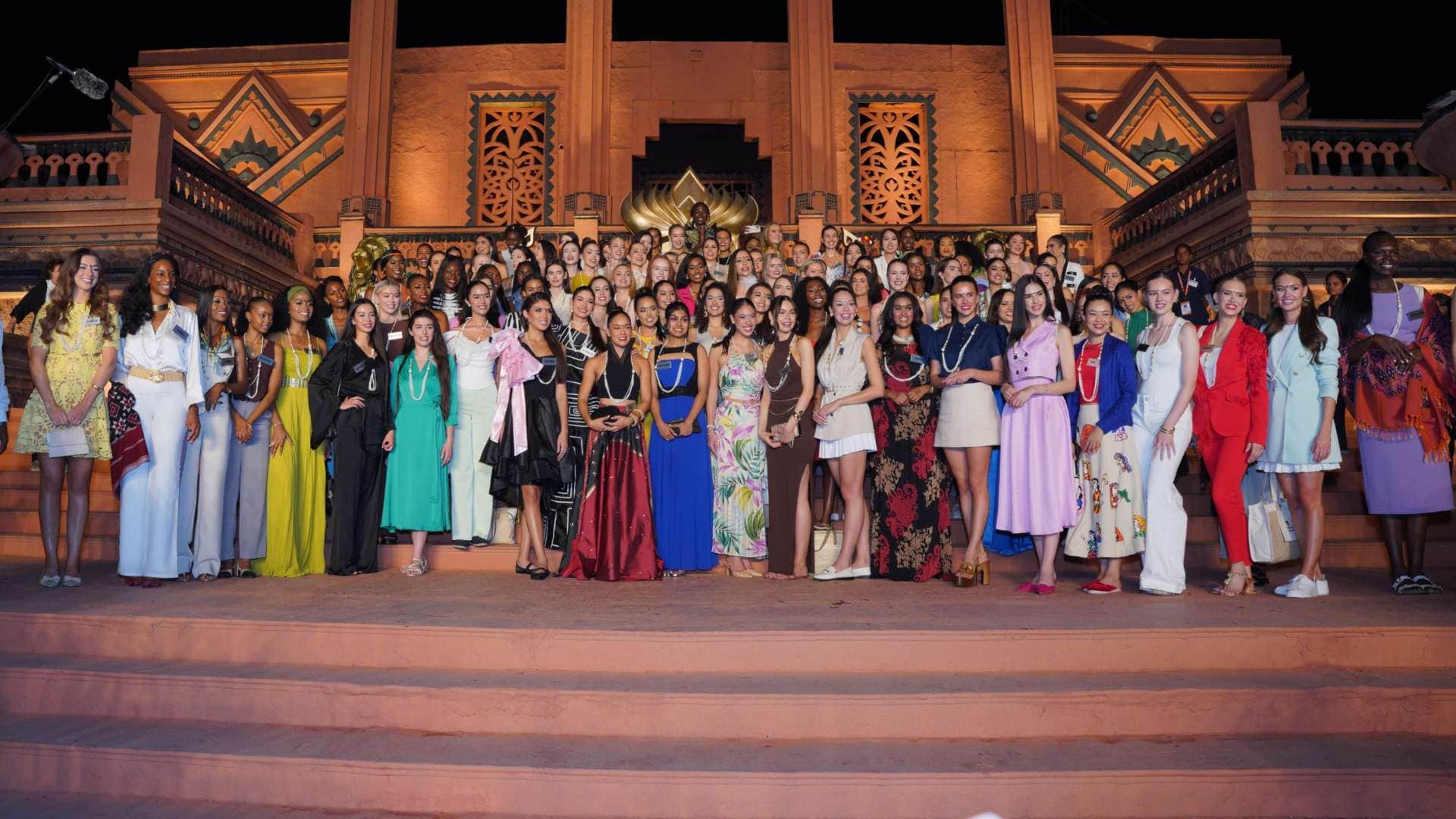 Miss World 2025 Contestants reached to Ramoji Film City hyderabad nice welcome