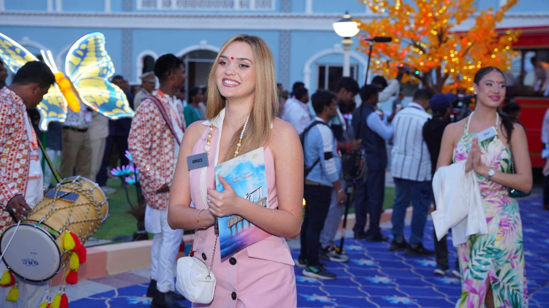 Miss World 2025 Contestants reached to Ramoji Film City hyderabad nice welcome