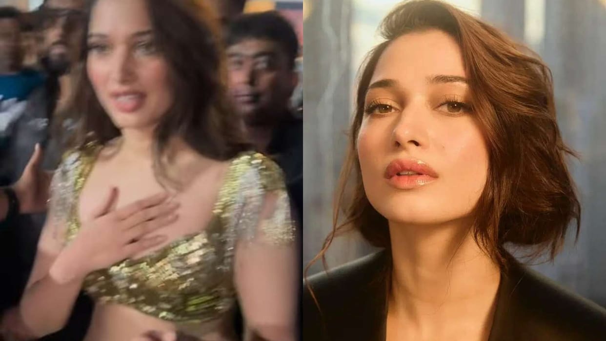 Tamannaah Bhatia Gets mobbed in mumbai she Looks Uncomfortable video goes viral