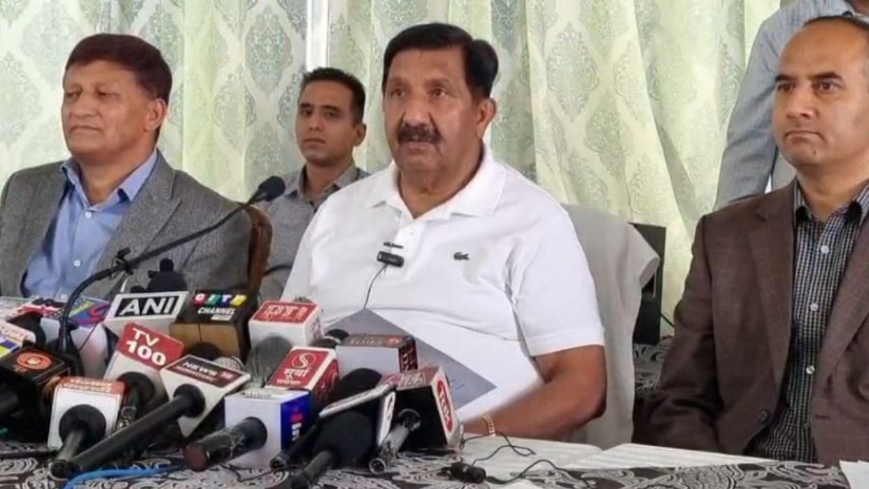 Press conference of Deputy Chief Minister Mukesh Agnihotri in Shimla on Sunday