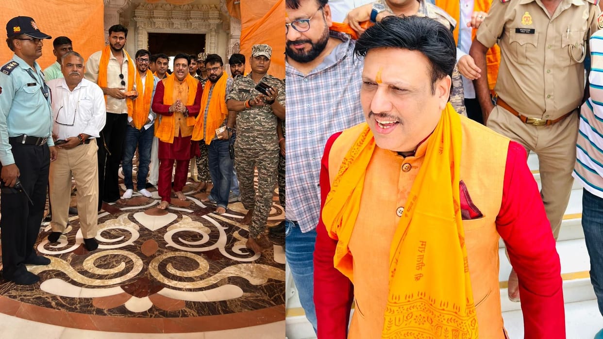 Actor Govinda offer prayer to Ramlala in Ayodhya.