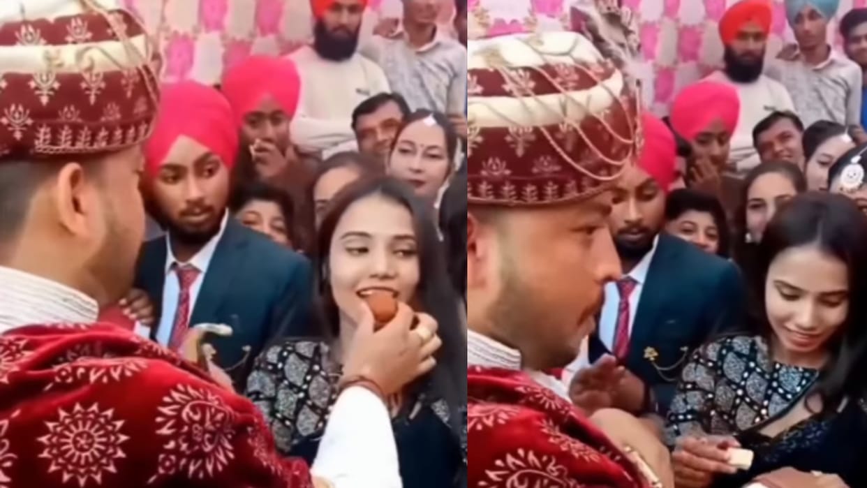 groom was feeding sweets sister in law the friend did such a thing people started laughing