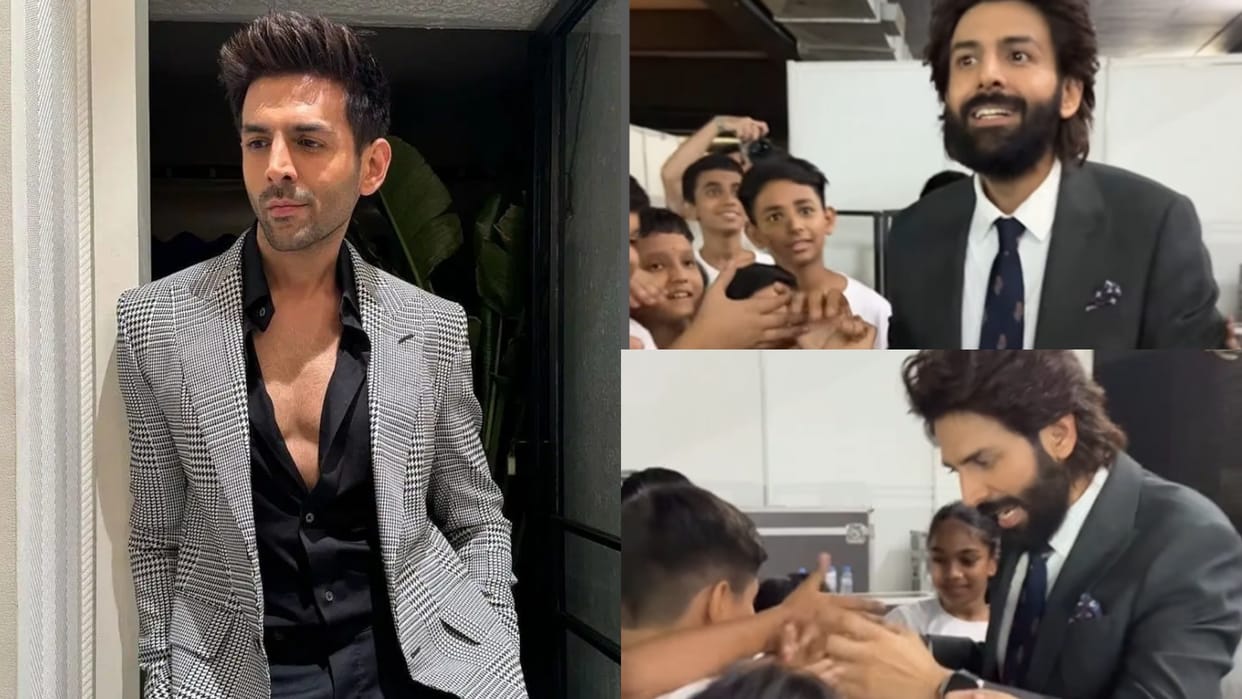 Kartik Aaryan Met Some Of His special Fans Video Goes Viral