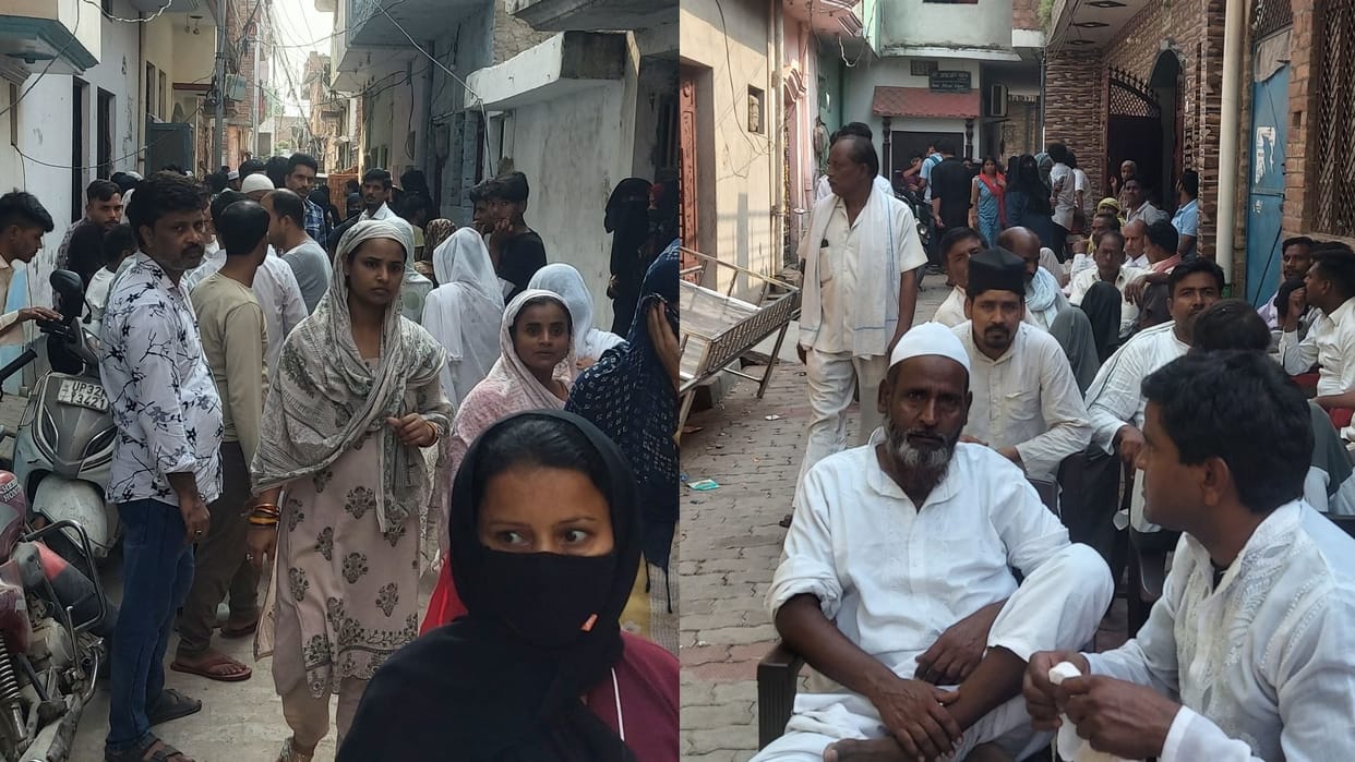 The funeral procession of three friends was carried out together amidst tears and sobs in Lucknow.