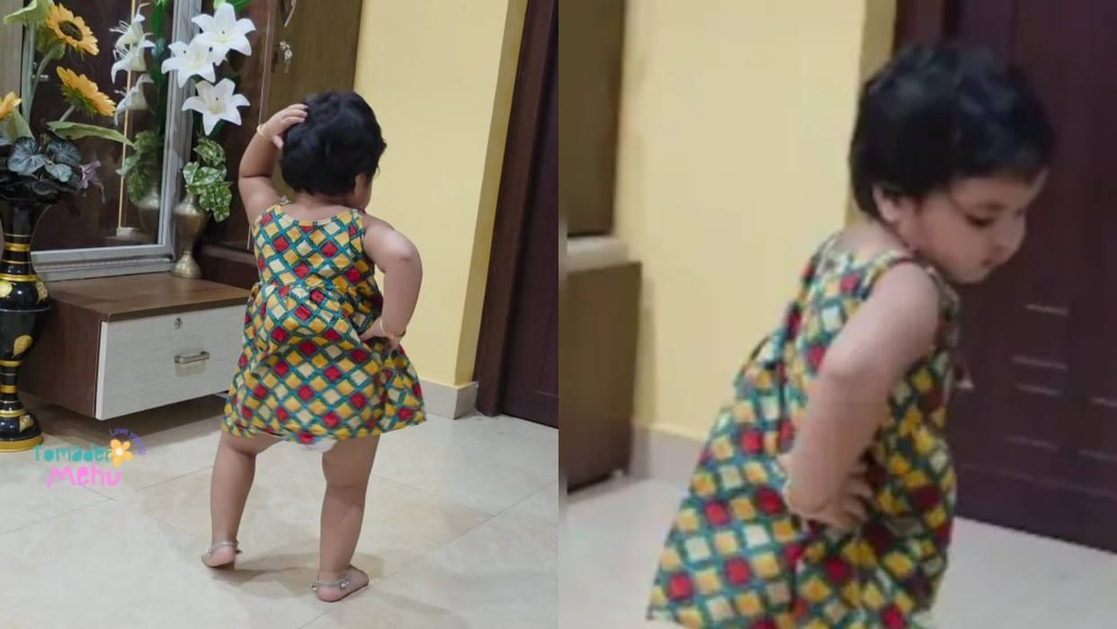 A little girl from Bengal did such a cute dance on the song Aaj Ki Raat Video goes viral on Internet
