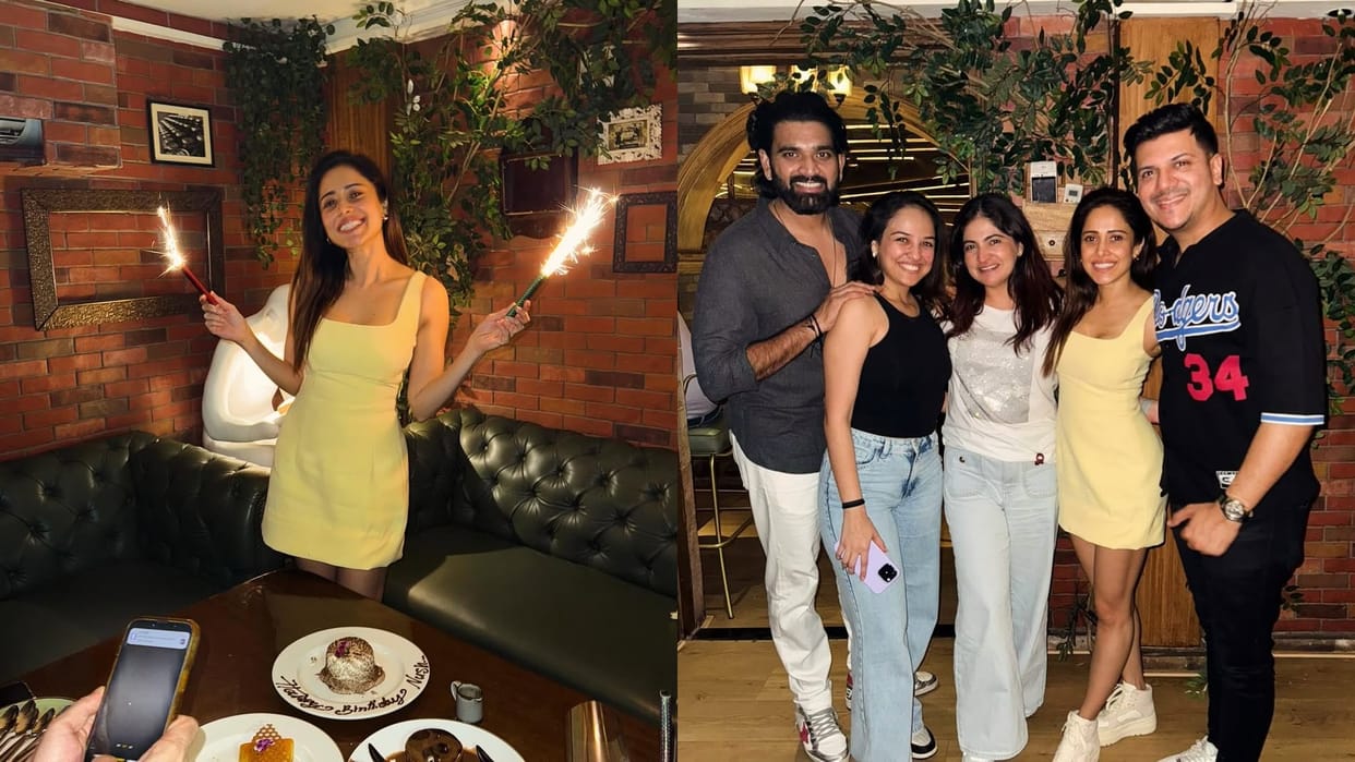 Actress nushrratt bharuccha shares pictures and video of celebrating her 40th birthday