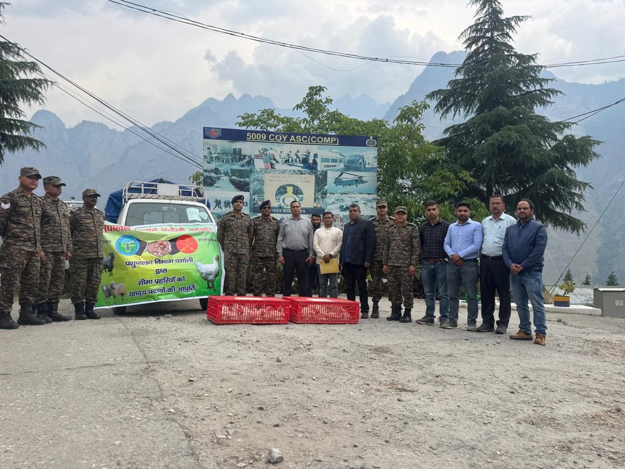 Uttarakhand: Farmers will provide sheep, goat and poultry products to the Indian Army  first consignment left