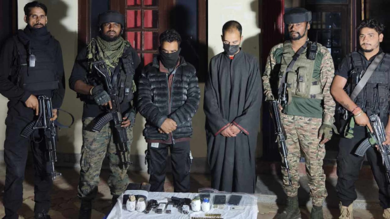 Two terrorist associates arrested in a joint operation in Shopian.