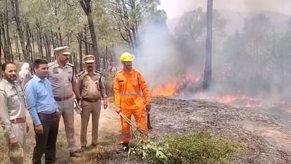 Himachal Bilaspur Mock drill was going on to extinguish fire and forest burned