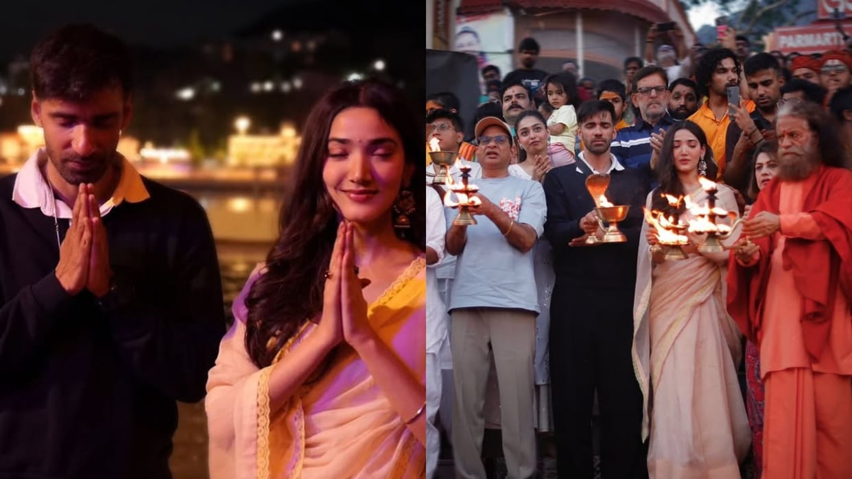 Ginny Weds Sunny 2 Actors Avinash Tiwary And Medha Shankar Attended The Ganga Aarti In Haridwar