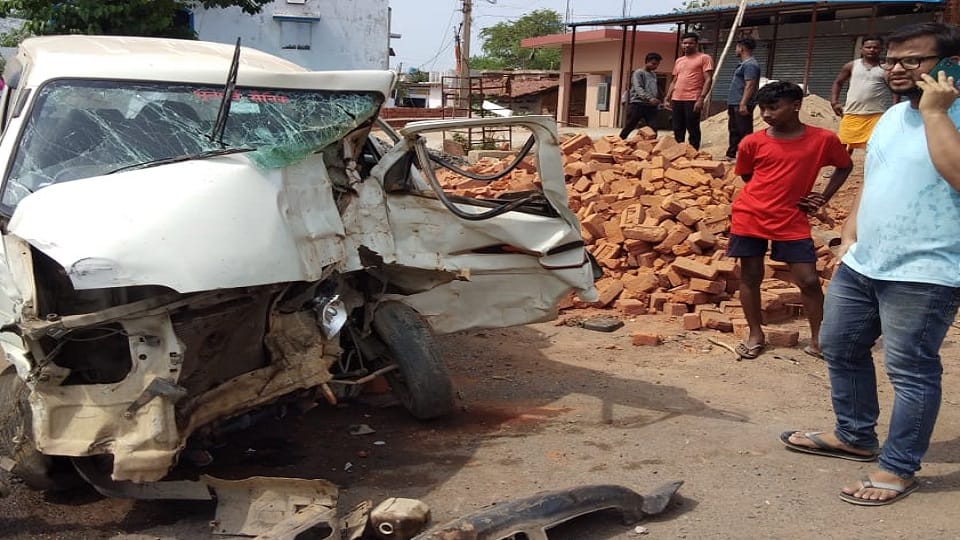 Two people died in a tragic road accident car first hit a bike rider in Korba