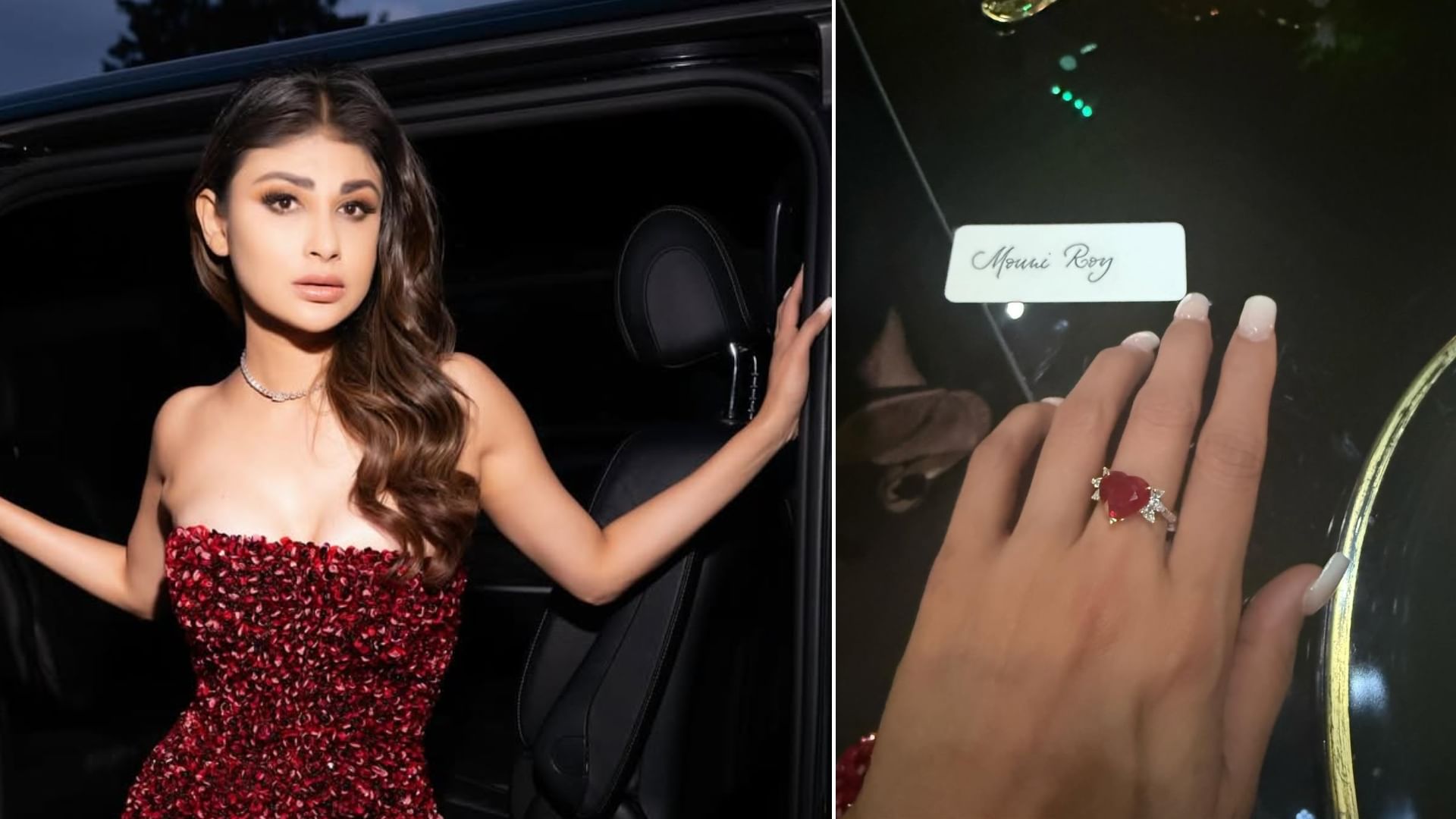 mouni roy latest look goes viral on social media in red short mini  dress fans reaction