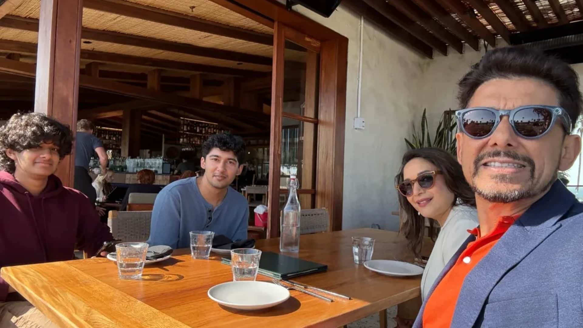 Dr nene share vacation pics with wife madhuri dixit kids on California city Santa Monica says Loving the vibe