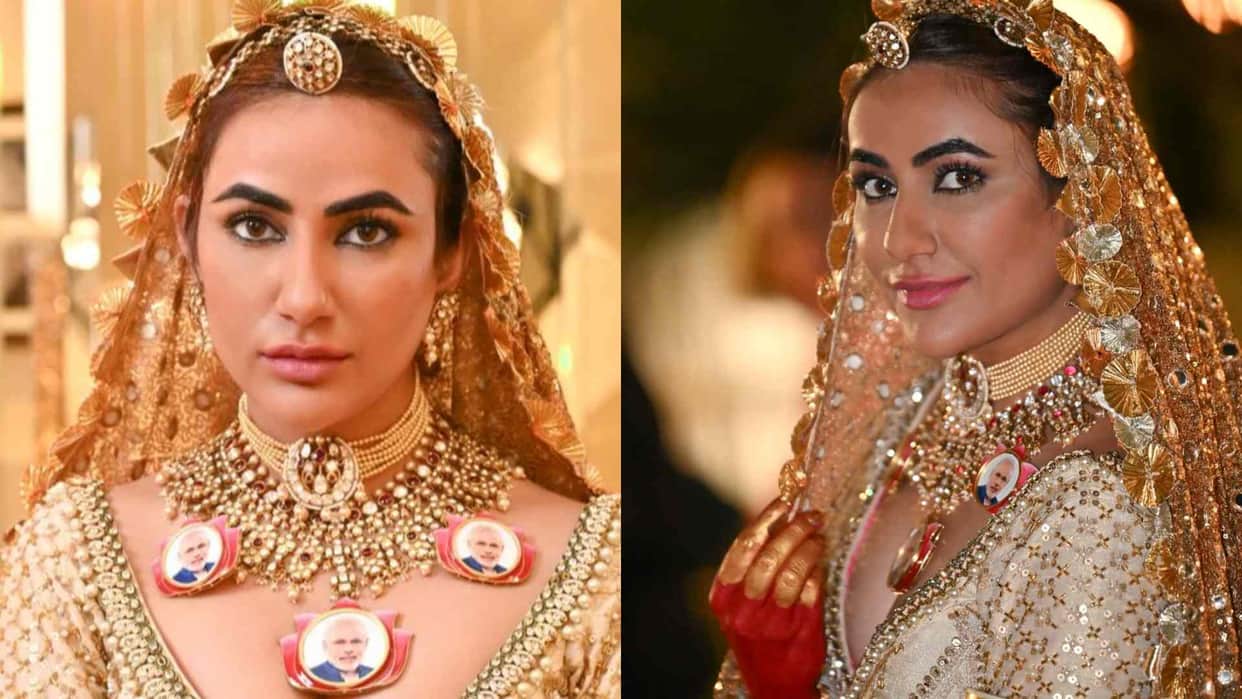 actress Ruchi Gujjar wear necklace featuring pm narendra modi photos at 78th Cannes Film Festival Know Why