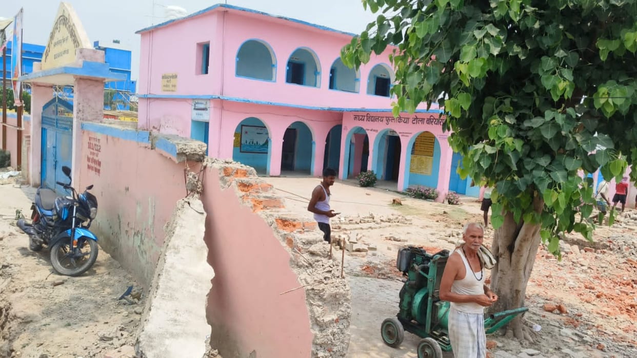 Bihar News: School vandalised without permission to make way for temple